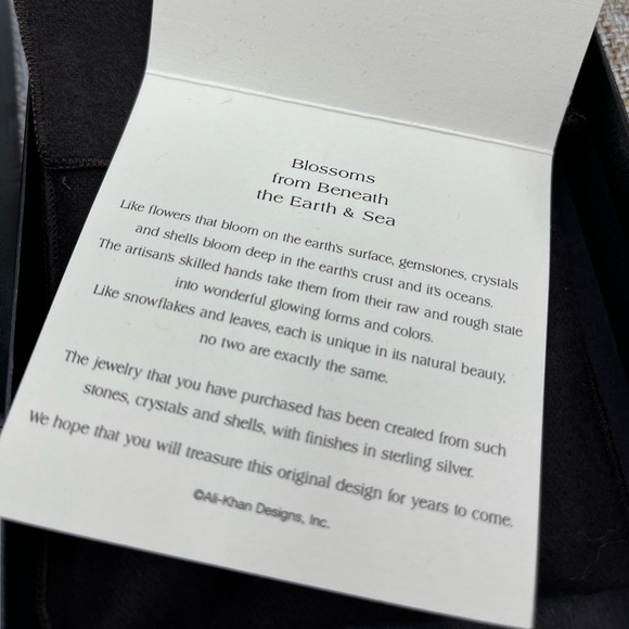 Vintage Ali-Khan Adjustable Gemstone Necklace with Sterling Silver Chain, 16-18" - Picture 6 of 16